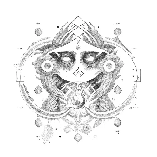 aquarius, ascendant leo, moon cancer tattoo design idea
