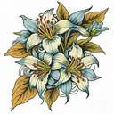 light blue spider lily from kny tattoo design idea