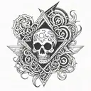 Cyber sigilism chest tattoo design idea
