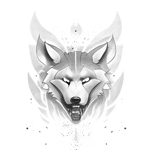 hati y skoll tattoo design idea