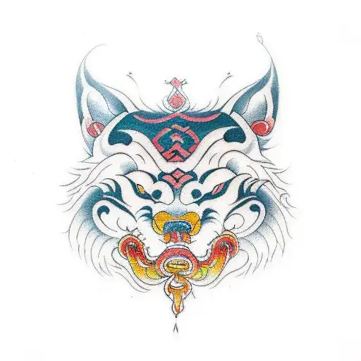 hati y skoll tattoo design idea
