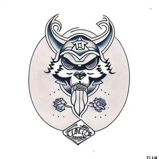 details of natural hunting tattoo design idea