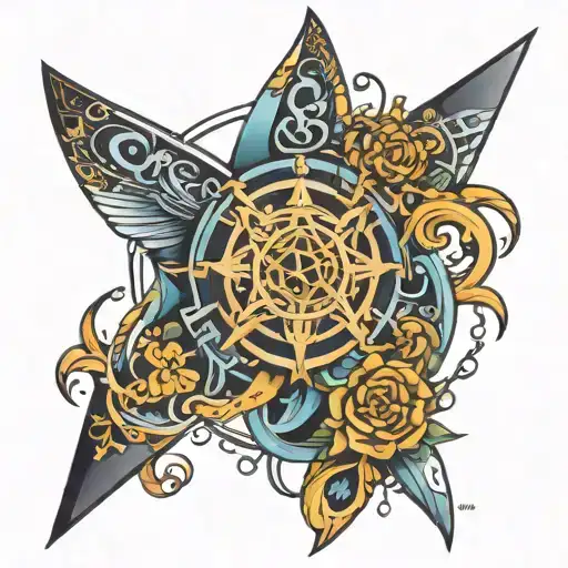 triskel Celta futurista tattoo design idea