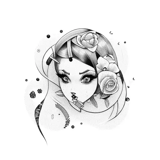 thick  pinup girl tattoo design idea