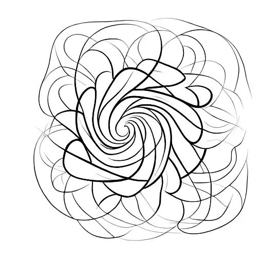 A minimalist tattoo of a golden spiral made up of flowers tattoo design idea
