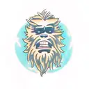 bigfoot with two daughters tattoo design idea
