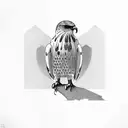 craft beer hawk tattoo design idea