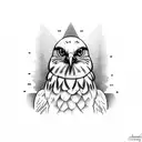 craft beer hawk tattoo design idea