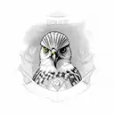 craft beer hawk tattoo design idea