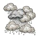 raining clouds  tattoo design idea