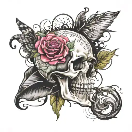 death anniversary date tattoo design idea