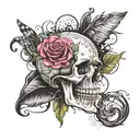 death anniversary date tattoo design idea