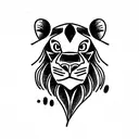 simba tattoo design idea