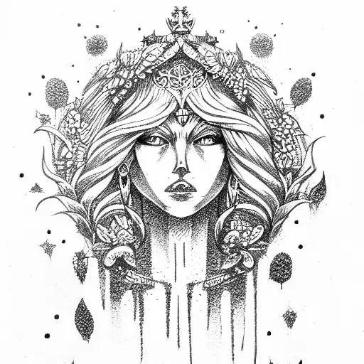 Themis goddess of justice tattoo design idea
