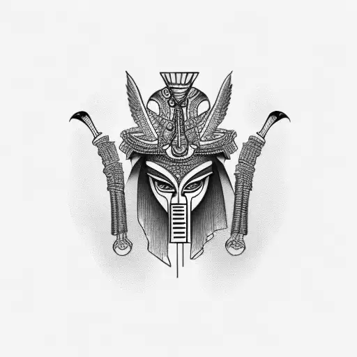 Blackwork "Osiris" Tattoo Idea - BlackInk AI