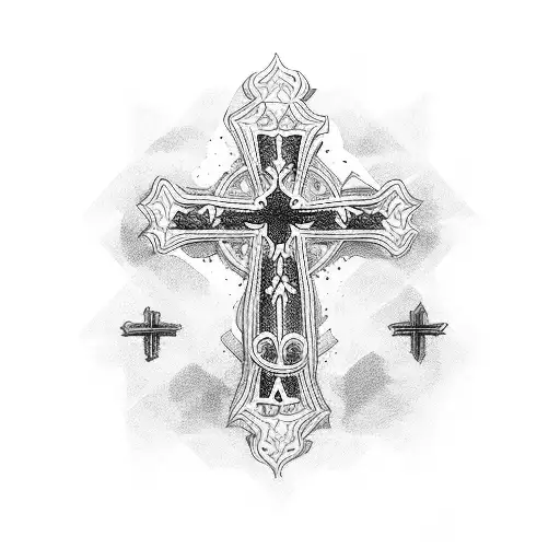 cross with name tattoo design idea