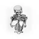 skeleton hands tattoo design idea