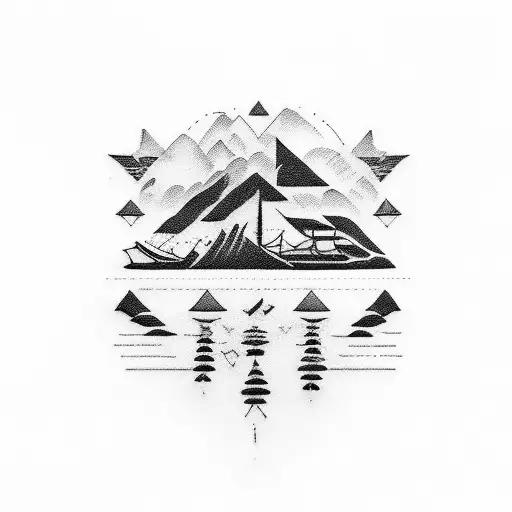 tattoo based on south east asia, traveling, planes and the island of Tenerife tattoo design idea