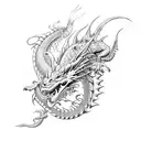 dragon with dragger  for front arm bw elbow and wrist wrapped around design keep it bol and force tattoo design idea