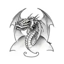 dragon with dragger  for front arm bw elbow and wrist wrapped around design keep it bol and force tattoo design idea