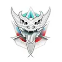 dragon with dragger  for front arm bw elbow and wrist wrapped around design keep it bol and force tattoo design idea