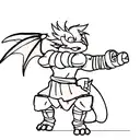 dragon with dragger  for front arm bw elbow and wrist wrapped around design keep it bol and force tattoo design idea