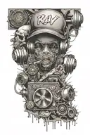 hip hop music tattoo design idea