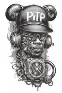 hip hop music tattoo design idea