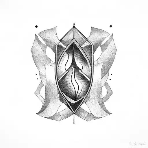 Broken Hourglass tattoo design idea