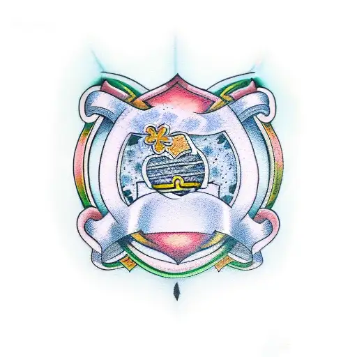 irish style shamrock rugby tattoo design idea