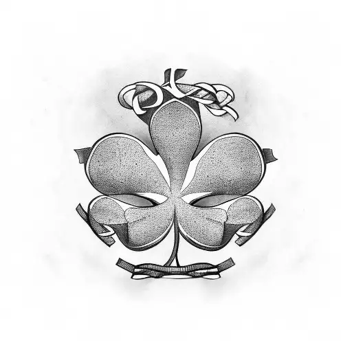 irish style shamrock rugby ira tattoo design idea
