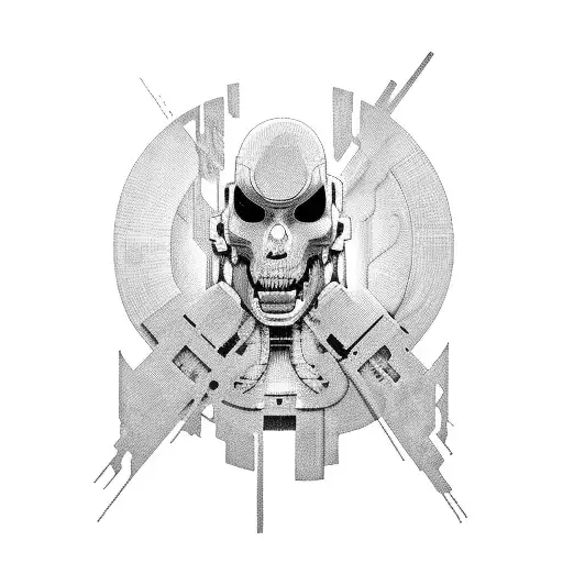 ghost in the shell jack in plugs tattoo design idea