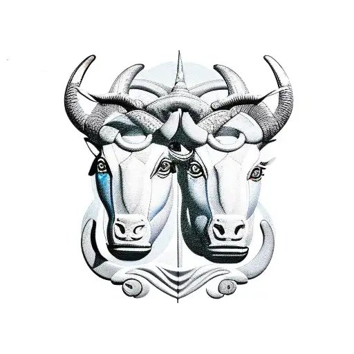 Taurus and Aries tattoo design idea