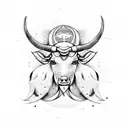 Taurus and Aries tattoo design idea