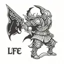 Life, warrior, Gamer, Hobbit inspired design tattoo design idea