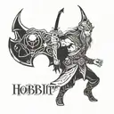 Life, warrior, Gamer, Hobbit inspired design tattoo design idea