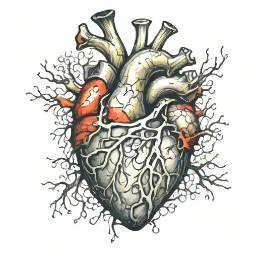 mended heart to represent child with heart condition  tattoo design idea