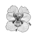  purple iris tattoo design idea