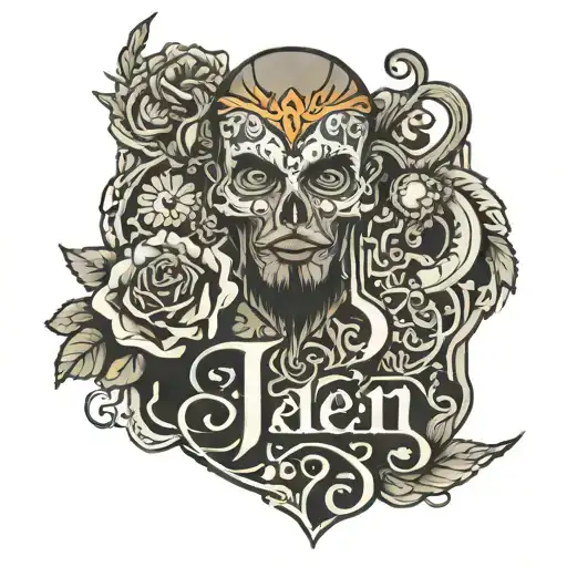 Jalen sons name dob 06/26/24 tattoo design idea