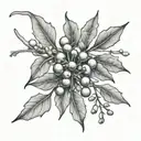 mistletoe tattoo design idea