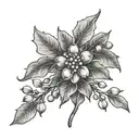 mistletoe tattoo design idea