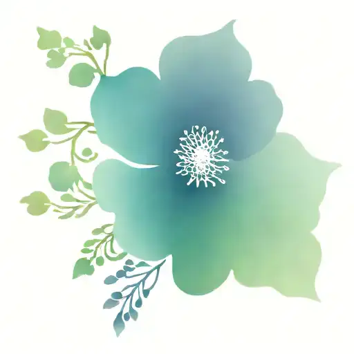 stencil neck flowers  tattoo design idea