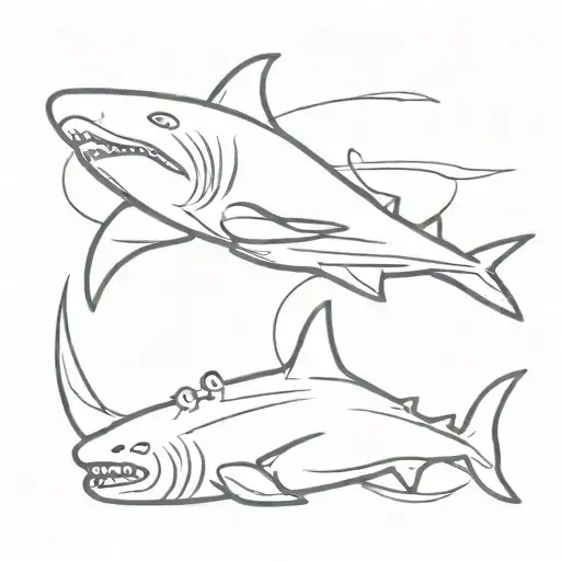 nurse shark tattoo design idea