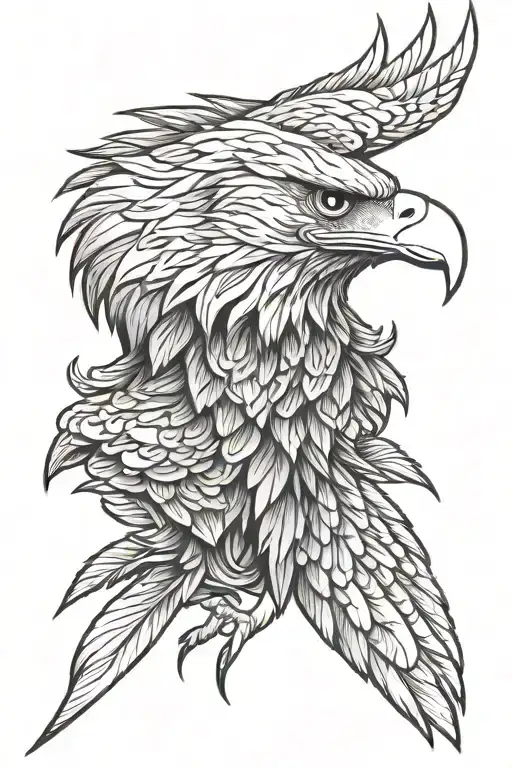 eagle wing tattoo design idea