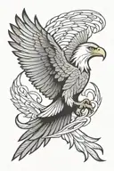 eagle wing tattoo design idea