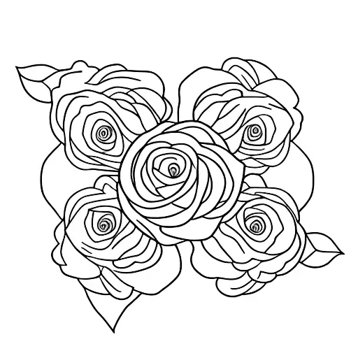 Roses with the name of my Girlfriend Anesu Lisa tattoo design idea