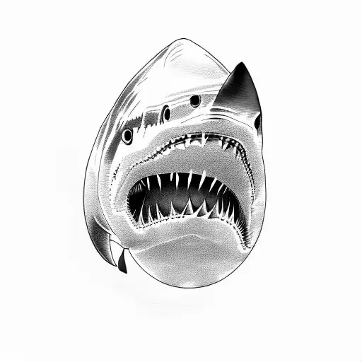 Great White Shark tattoo design idea