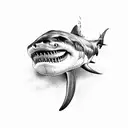 Great White Shark tattoo design idea