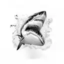 Great White Shark tattoo design idea