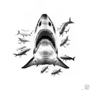 Great White Shark tattoo design idea